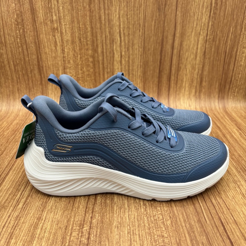 Skechers Bobs Squad Waves Women 6.5 Slate Blue Vegan Washable Sneaker 117483 NEW